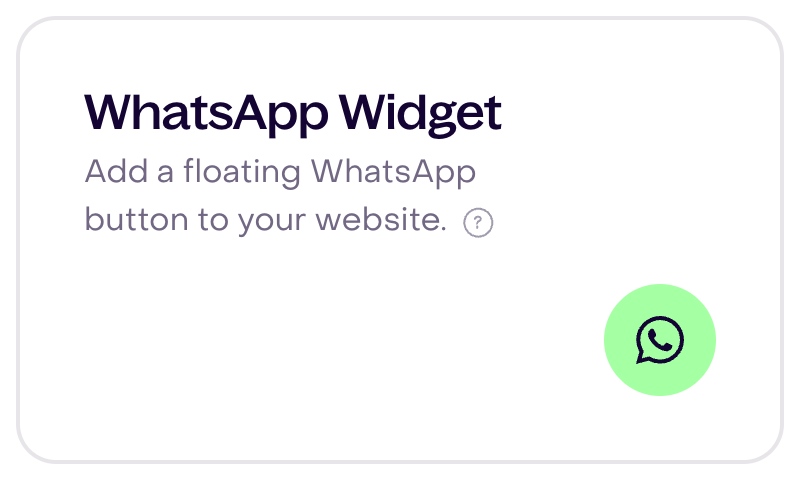 WhatsApp Widget