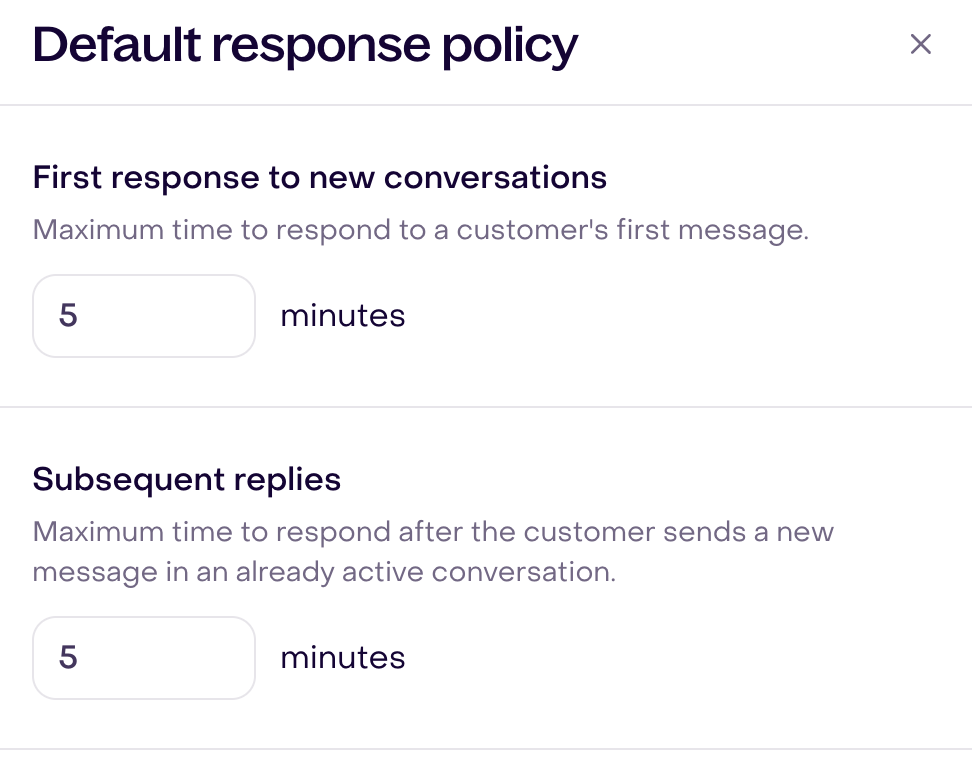 Default response targets of an existing fictional policy